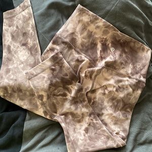 NWOT Lululemon Align pink tiedye leggings